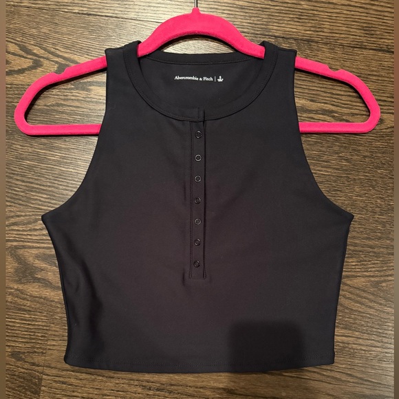 Abercrombie & Fitch Black Buttoned Tank Top - Picture 1 of 5